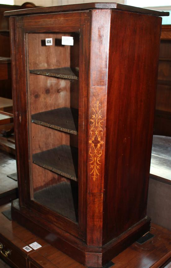 Victorian inlaid walnut cabinet